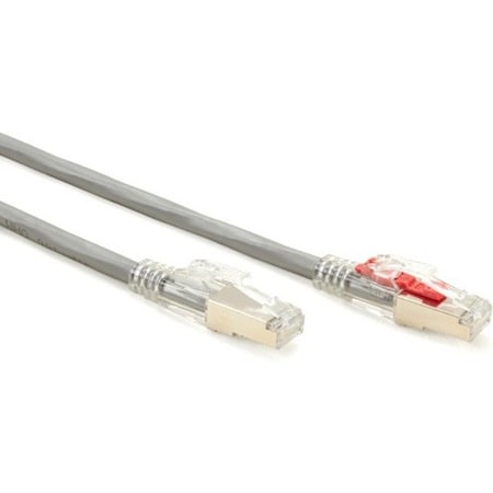 Black Box CAT5e 100-MHz Locking Snagless Stranded Ethernet Patch Cable - Shielded F/UTP, CM PVC RJ45 C5EPC70S-GY-06
