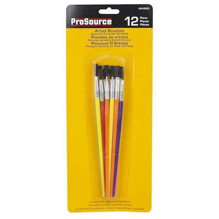 Prosource Artist Brush Set, Plastic Handle A 90180