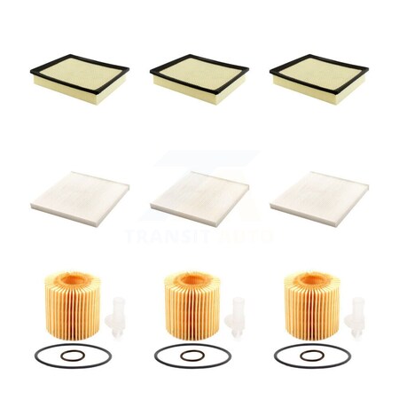 Pur 3x Air + 3x Cabin + 3x Engine Cartridge Oil Filter 9 Total Kit For Toyota Tacoma 3.5L KFM-101897