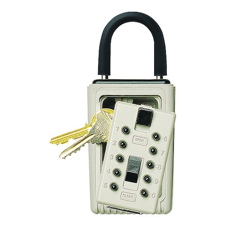 Kidde Lock Box, Clay, Portable, PushButton, 3 Keys 1404