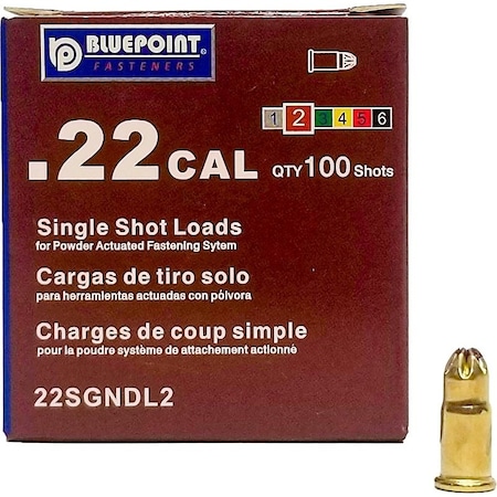 Blue Point Fastening LOAD SHOT SNGL ND BRN 0.22CAL 22SGNDL2P
