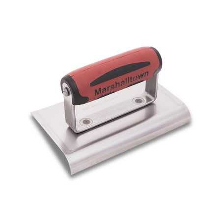 Marshalltown High Carbon Steel Hand Edger, Concrete Edger, Curved End Edger, 6 x 4 inch Edger, 1/2 inch Radius 138D