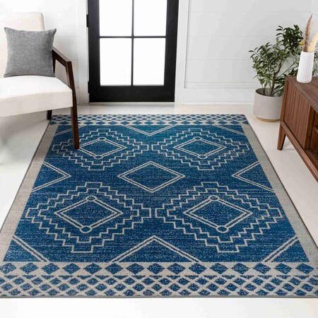 Jonathan Y Amir Moroccan Beni Souk Navy/Ivory 4 ft. x 6 ft. Area Rug MOH200D-4