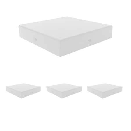 Nuvo Iron 6-in x 6-in Eazy-Cap Low Profile Steel White Post Cap , 4PK PCP25-WEC-IP4