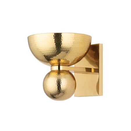 Corbett Lighting Catania 1 Light Wall Sconce 7.75 In. Vintage Brass 456-01-VB
