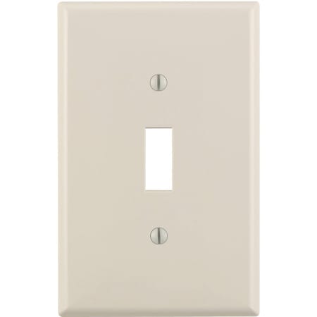 Leviton 1-Gang Thermoplastic Nylon Mid-Way Toggle Switch Wall Plate Light Almond R56-00PJ1-00T