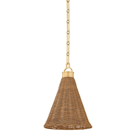 Hudson Valley Lighting Kensington 10 in. Pendant in Aged Brass by Mark D. Sikes MDS2101-AGB