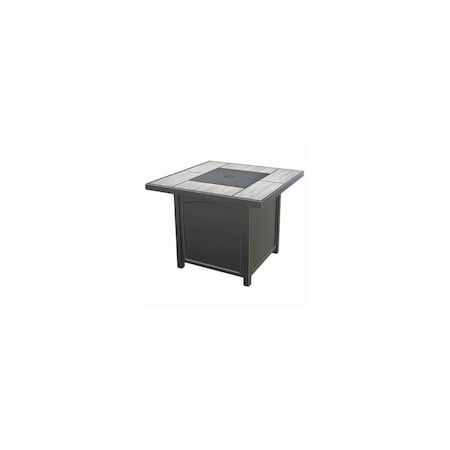 Four Seasons Courtyard Gas Fire Pit, Square, Aluminum & Steel, Coverts to Table, 32-In. SRGF11625
