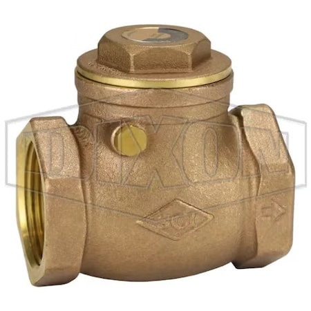 Dixon Swing Check Valve, 1-1/4 in Nominal, FNPT End Style, Brass Body SWCV125