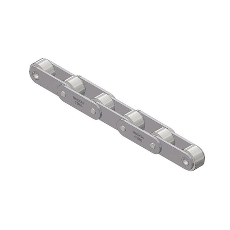 Senqcia Inspire Series SBR C2052R100 Conveyor Series Double Pitch Riv Lg, 100 ft OAL, 1.25P, .75 Dia x 3/8 W S-C2052R100