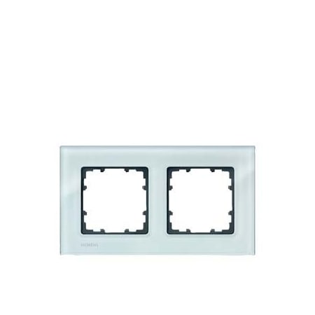 Siemens DELTA miro Frame 2-fold Authentic material glass crystal green Dimensions 161x 90 5TG1202