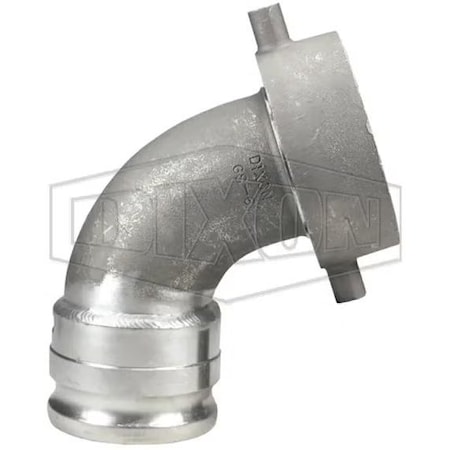 Dixon Style A Elbow, 5 x 4 in Nominal, Swivel Railroad Tank Car x 20Deg Cam and Grooved Adapter, Alum, D ATCA40