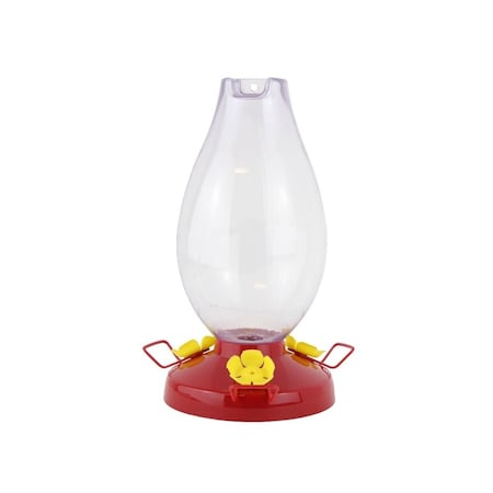Perky-Pet Bird Feeder, Rounded Vase Design, 33 oz Nectar Capacity, 3 Ports/Perches, Plastic, 11.8" H 286