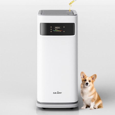 Edendirect 640 sq.ft. HEPA13 Air Purifier White with 4-Speed, Auto & Sleep Modes, Wi-Fi Control, 12H Timer ZR-AP301AW-White