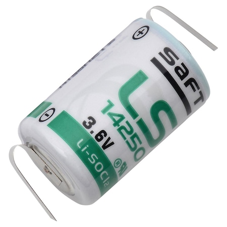 Saft LS14250-CNR Lithium Battery 3.6V 1200mAh With Soder Tabs LS14250-ST