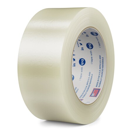 Intertape Carton Sealing Tape, 2.1 mil Thick, 2 in W x 10.56 L, 10.6 in Core Dia., Tan 400