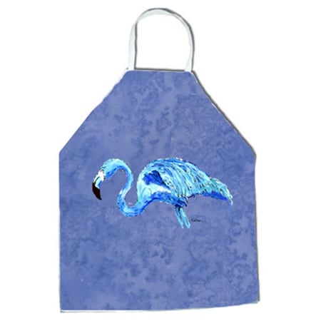 Carolines Treasures 27 H x 31 W in. Flamingo On Slate Blue Apron 8873APRON