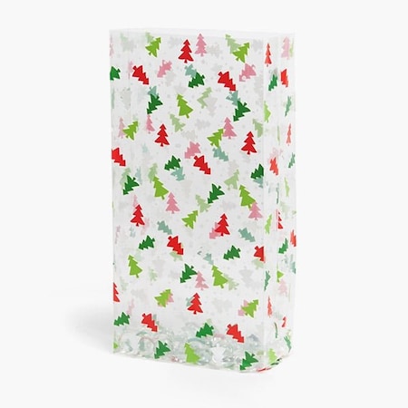 Nashville Wraps Festive Trees Cello Bags, 5x3x11.75 in, 100PK C4BFT