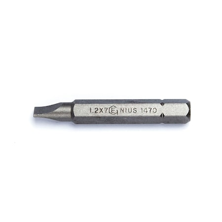 Genius Tools 5/16in Hex Shank, 1.2 x 7.0mm Slotted Bit 56mmL 1470