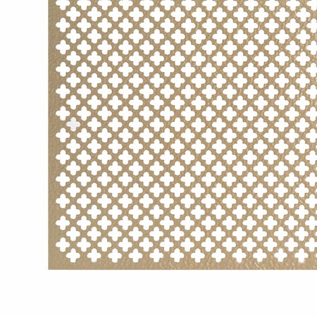 M-D Building Products 36 in. x 36 in. x .020 in. Brass Aluminum Sheet Cloverleaf 57240