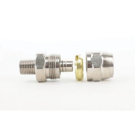 Devilbiss P-HC-4955 Reusable Straight Hose Connector, 1/4 in MNPT 240159