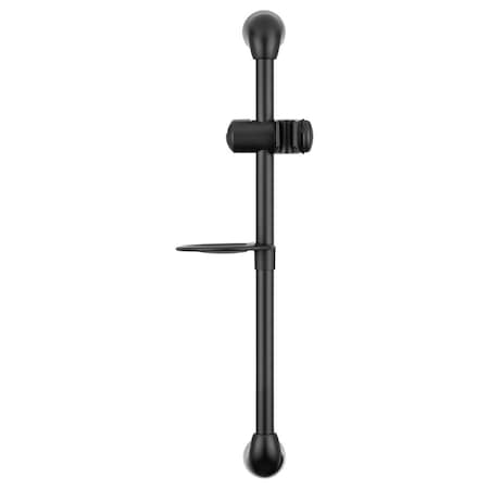 Dura Faucet Matte Black Brass And Plastic With Wall Bracket Shower Slider Clear Acrylic Soap Dish DF-SA300P-MB