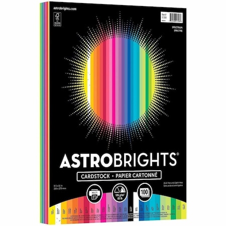 Neenah Paper Color Cardstock, 65 Lb, 8.5 X 11, Assorted Colors, 100PK 91398