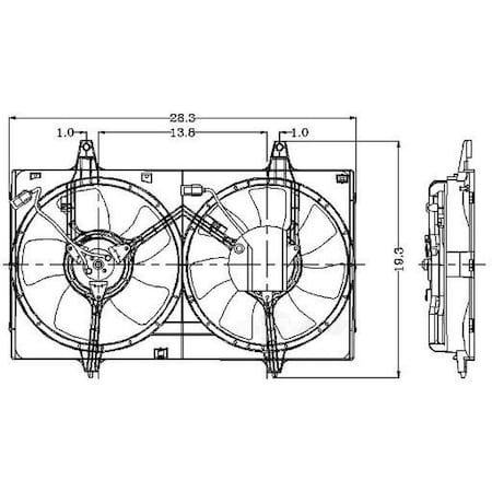 Global Parts Distributors Electric Cooling Fan Assembly 2811465