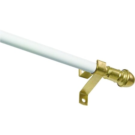 Kenney Mfg KN3871 Cafe Rod, 716 in Dia, 48 to 84 in L, Metal, White KN387/1NP