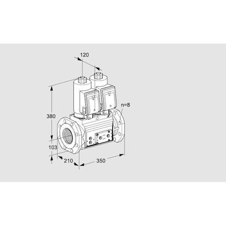 Honeywell Kromschroder VLV, DBL SOLND, 4 ANSI FLG, VCS8T100A05NNK KS88204896