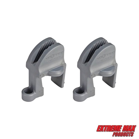 Extreme Max Extreme Max 3005.5058 BoatTector Quick Adjust Pontoon Rail Fender Hanger - Gray, Pack of 2 3005.5058