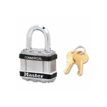 Master Lock Wide Commercial Magnum Laminated Steel Padlock, Alike-Keyed, No 2126, 1 in Shackle Height, 6PK 470-M1KASTS-2126