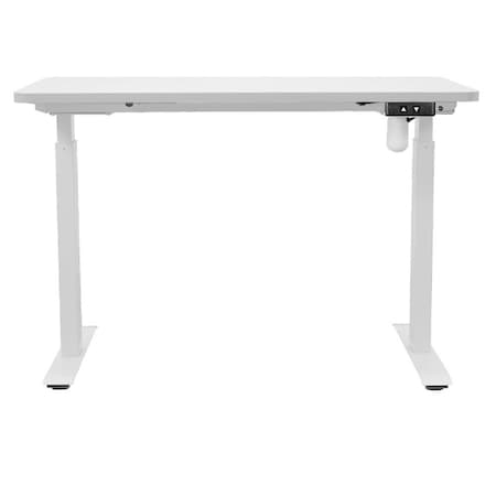 Motionwise Motionwise Electric Height Adjustable De, 24 in D X 48 in H, 48 in W X Wood and Steel, White AX2448W