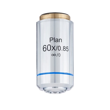 Amscope 60X Plan Achromatic Objective Lens for Infinity-Corrected Metallurgical Microscopes PL60X-INF-V300