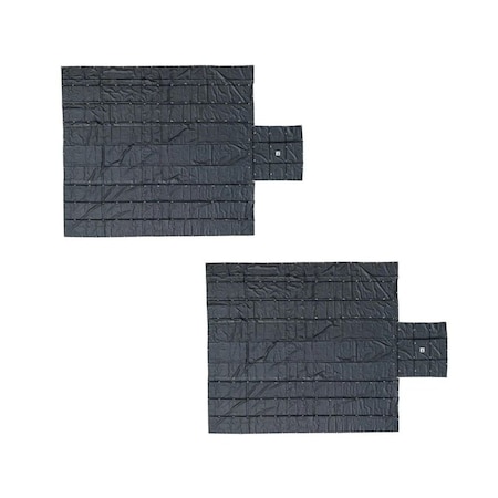 Mytee Products Heavy Duty 18oz Lumber Tarp 24x27 8ft Drop - Black, 2PK LTx2