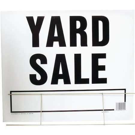 Hy-Ko Lawn Sign, YARD SALE, Black Legend, Plastic, 24 in W x 19 in H Dimensions LYS-5