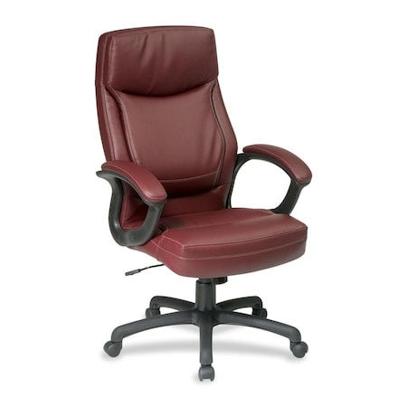 Office Star Office Chair, 46 3/4 in H, Burgundy EC6583-EC4