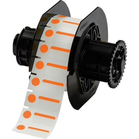 Brady Color Polyester Vial and Tube Labels 0.5in H x 1in W x 0.375in Dia Orange, WT 1500/RL B33-250-494-OR