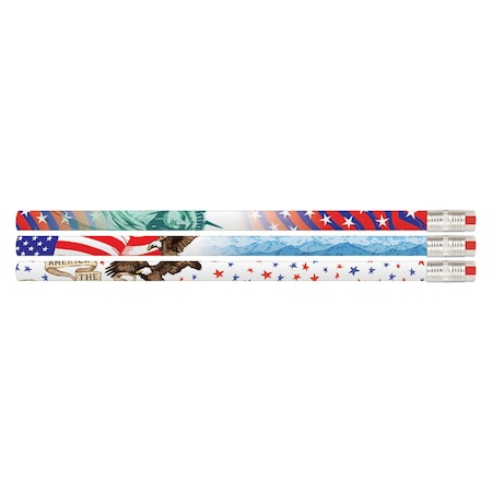 Musgrave Pencil Co America The Beautiful Motivational Pencils, 144PK MUS2223D