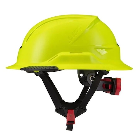 Radix Non-Vented Full Brim Safety Helmet, Hi-Viz Yellow HRXF-25HVE2