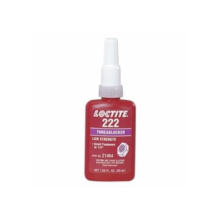 Loctite 222, Threadlocker, Low Strength/Small Screw, 10 mL, Purple 442-231125