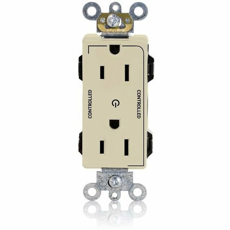 Leviton Straight Blade Receptacle, 5-15R, 15 A, 125V AC, Flush Mount, Self-Grounded M1626-2SI