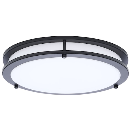 Nuvo Glamour LED 13 Inch Flush Mount Black Finish 27K/3K/35K/4K/5K CCT Selectable 62/1976