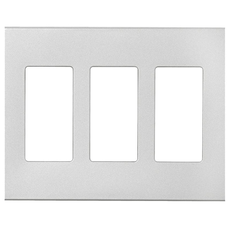 Eaton Wiring Devices PJS Wallplate, 4.87 in L, 6-3/4 in W, 3 -Gang, Polycarbonate, Silver Granite PJS263SG-SP-L