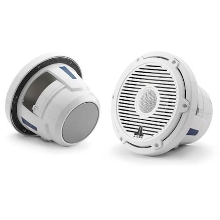 Jl Audio 8.8in Marine Speakers, 1in WHITE Tweeter, Gloss White Classic Grille, 93689, 010-03499-00, 2PK 93689/010-03499-00