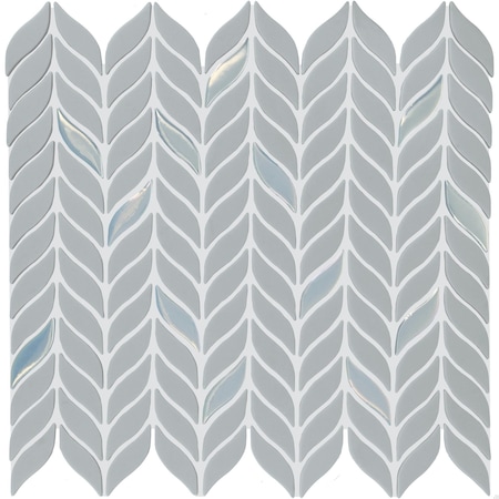 Daltile Starcastle 2'' Leaf Glass Wall and Floor Mosaic, 15PK SC77LEAFMSMT