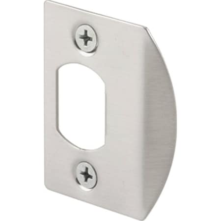 Defender Security Door Strike Plate, 2-1/4 in L, 1-7/16 in W, Steel, Satin Nickel E 2456