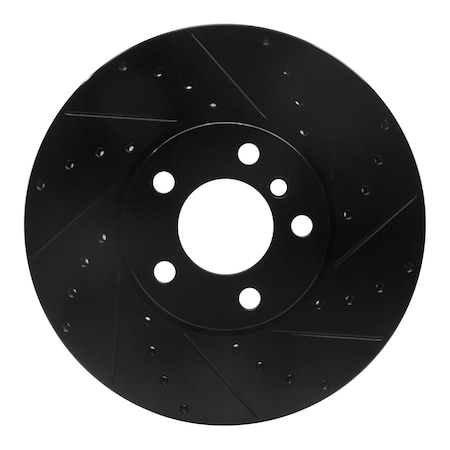 Dynamic Friction Co DFC Brake Rotor - Drilled and Slotted - Black 633-31144R