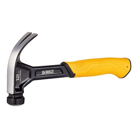 Dewalt Nailing Hammer, Steel, Curved Claw, 12 oz DWHT51001