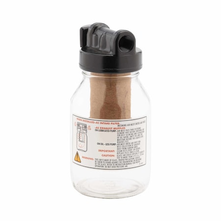 Gast Muffler 32 Oz Glass 1/2Npt Sp Aa800D AA800D